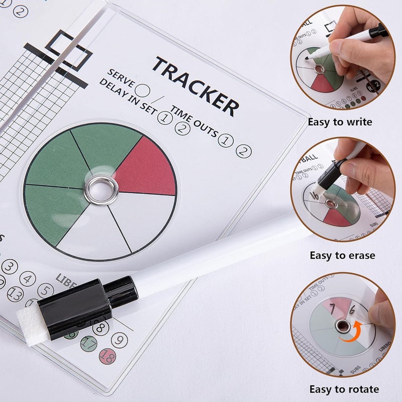 RunNico 2Pcs Volleyball Trackers,Portable Volleyball Rotation Trackers with Marker,Sport Volleyball Rotation Trackers for Strategy Techniques Officials Referees and Coaches - Image 3